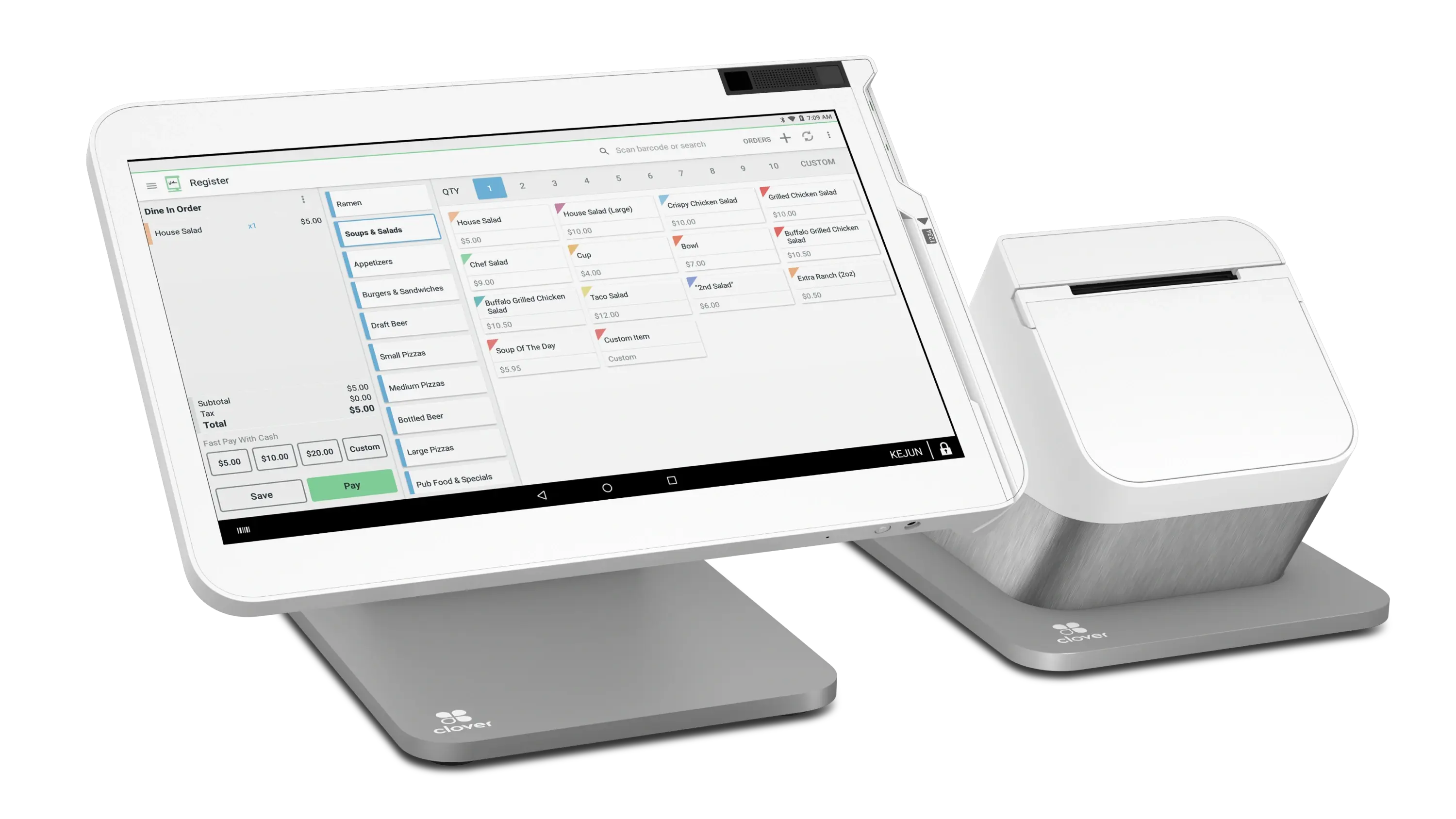 Clover point-of-sale system